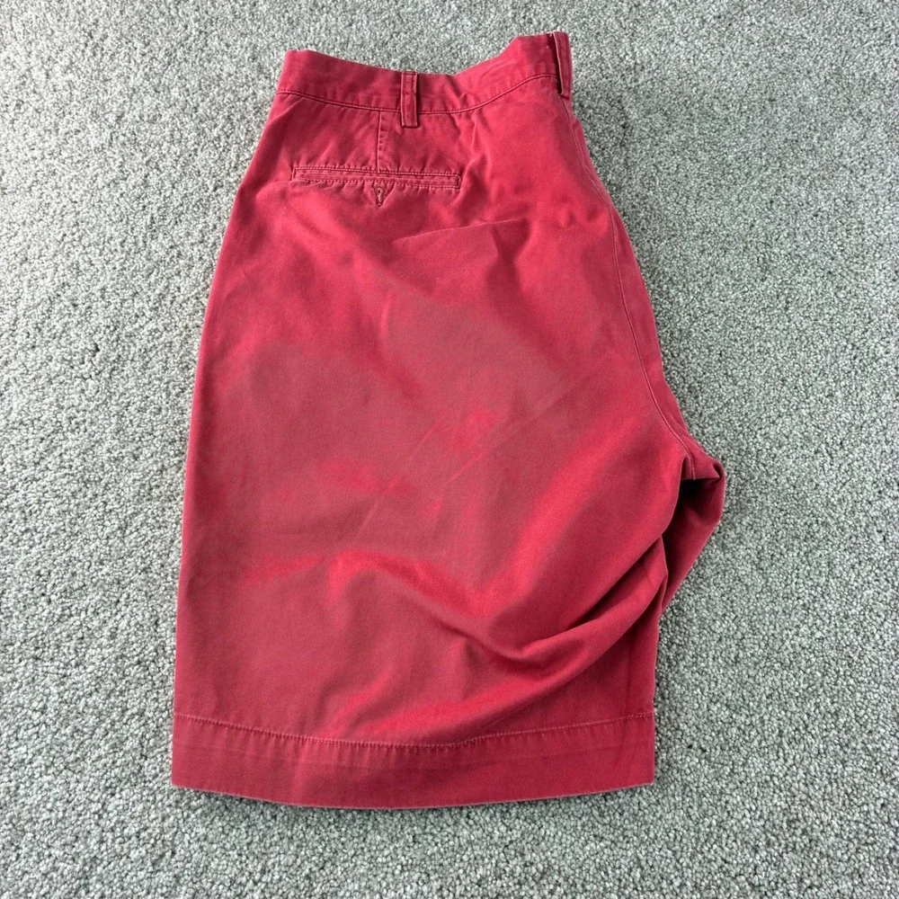 Polo by Ralph Lauren Mens Red Cotton Chino Shorts Size 42‎ Pony Logo Casual